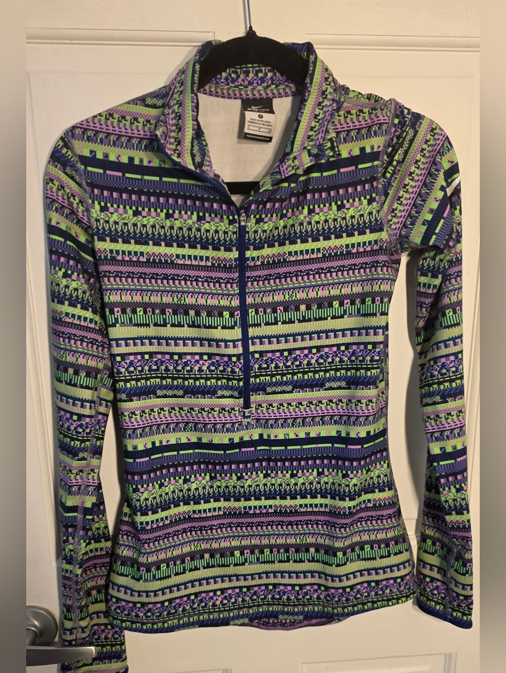 Nike Pro Dri-Fit Top in Lime, Navy & Lavender